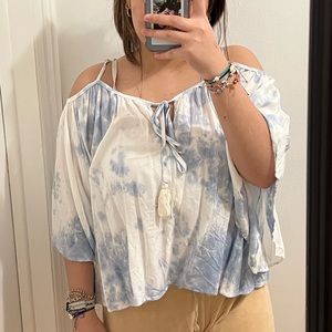 Tie Dye Off The Shoulder Top